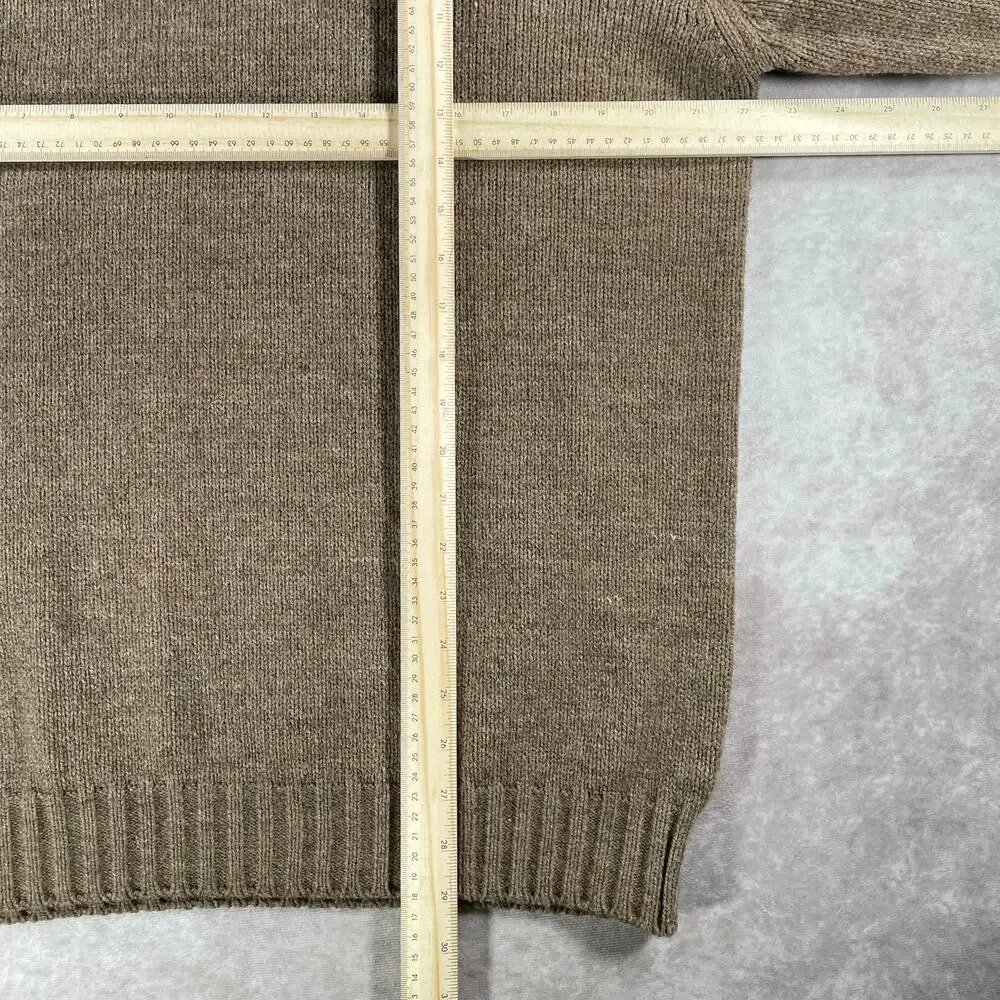 Vintage Uomo Italia Made In Italy Brown Cozy Quarter Zip Sweater